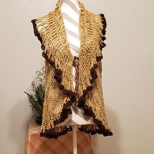 HAND MADE 3 IN 1 CROCHET COVER UP, SCARF AND CAPE
